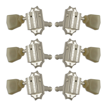 Grover Vintage Machineheads ~ 3+3 ~ Nickel