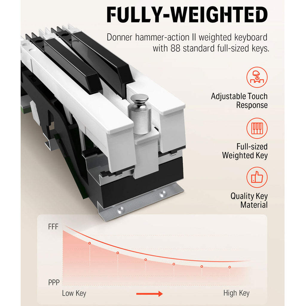 Donner DDP80 ~ Digital Piano ~ Walnut