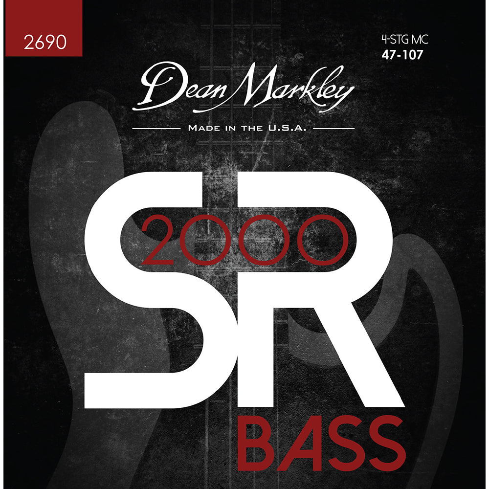 Dean Markley SR2000 High Performance Bass Guitar Strings Medium Custom 4 String 47-107