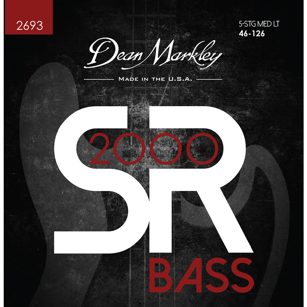 Dean Markley SR2000 High Performance Bass Guitar Strings Medium Light 5 String 46-125