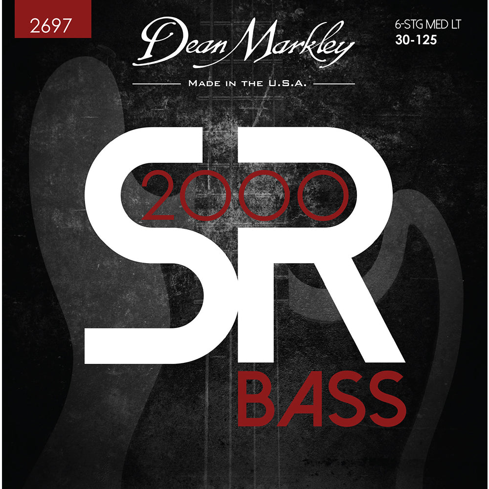 Dean Markley SR2000 High Performance Bass Guitar Strings Medium Light 6 String 30-125