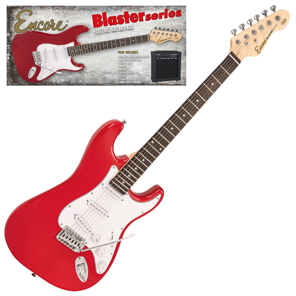 Encore Blaster E60 Electric Guitar Pack ~ Gloss Red