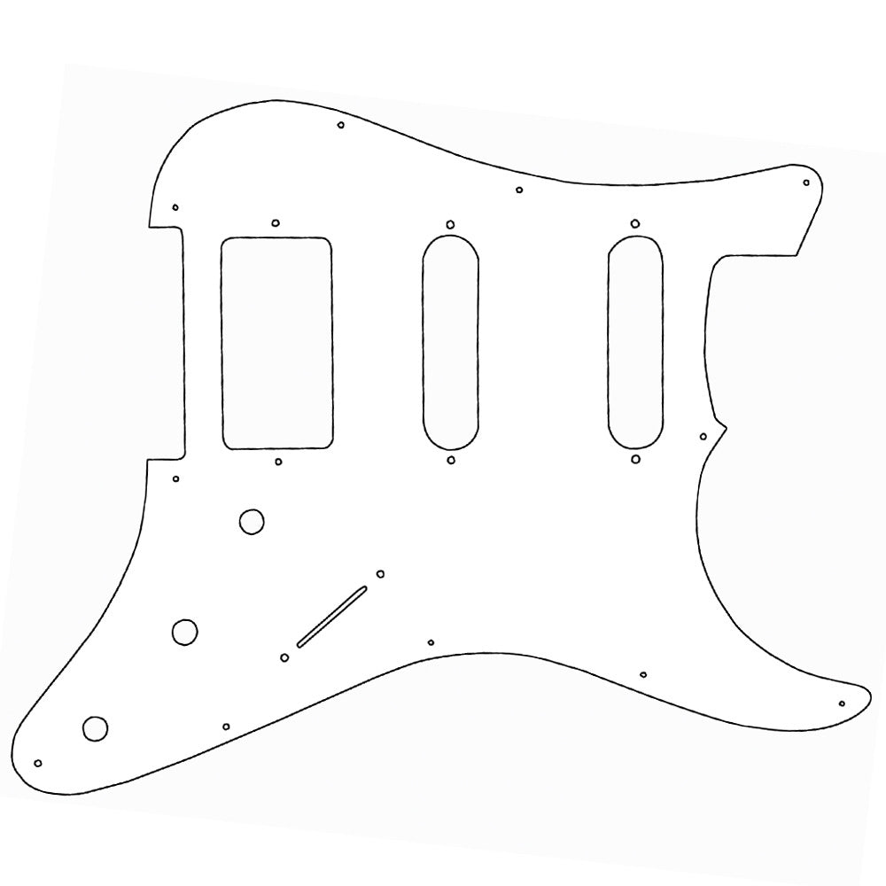 Guitar Tech Scratchplate ~ S-style H/S/S ~ White