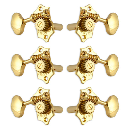 Grover STA-TITE Machineheads ~ 3+3 ~ Horizontal ~ Gold
