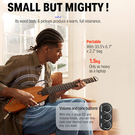 Donner HUSH-I Guitar ~ Mahogany