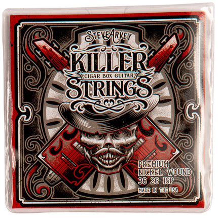 Killer Strings for Cigar Box Guitars ~ Set of 3 ~ Light Nickel