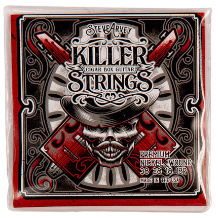 Killer Strings for Cigar Box Guitars ~ Set of 4 ~ Light Nickel