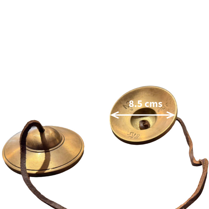Manjira Chimes Cymbals Nepal Tibetan (8.5 cm) – Bronze Meditation Cymbals