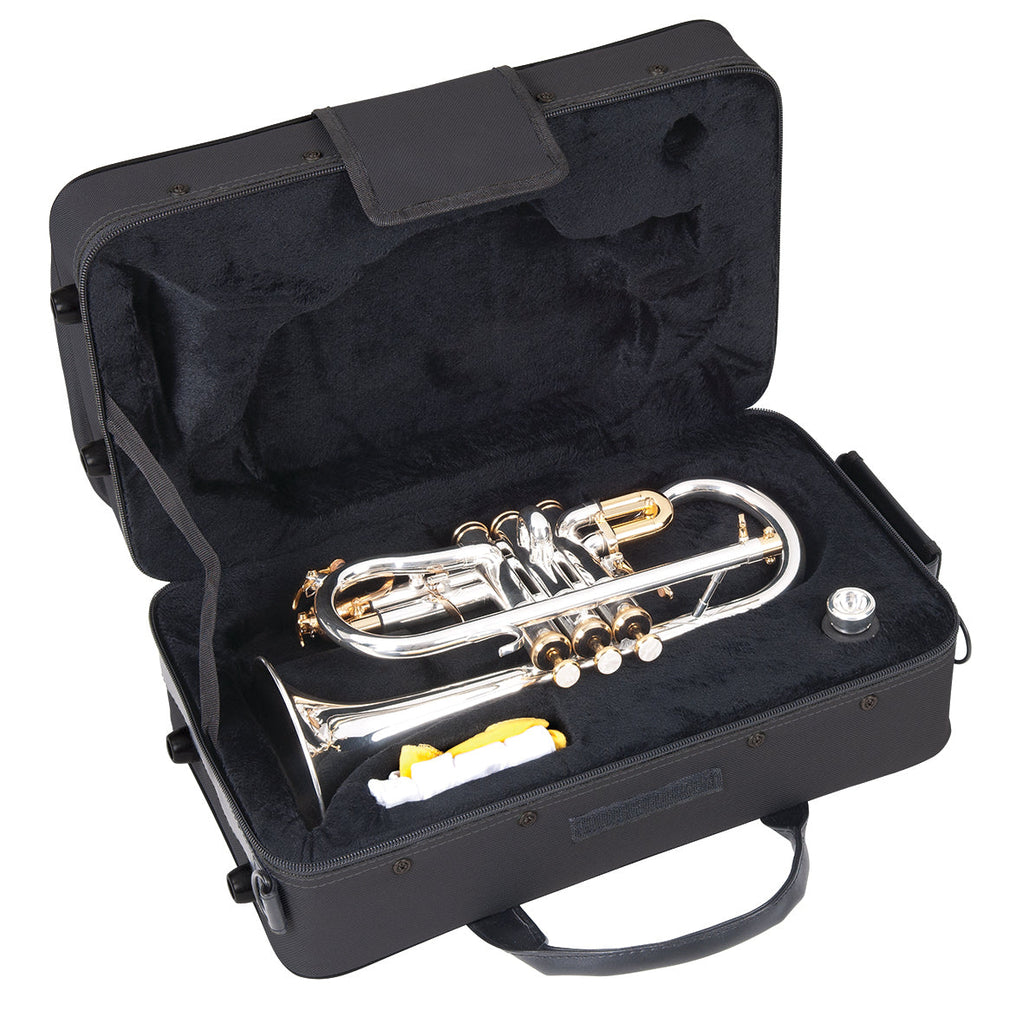 Odyssey Premiere 'Eb' Soprano Cornet Outfit ~ Silver Plated