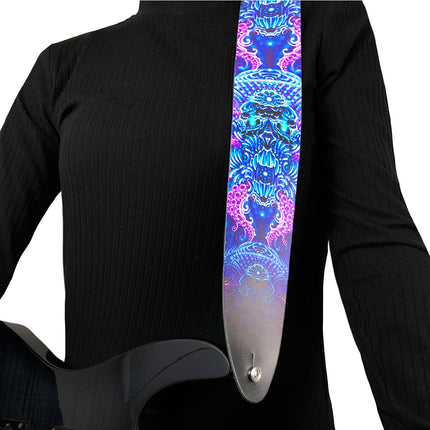 Perri's 2.5" Leather Guitar Strap ~ David Bollt ~ Purple