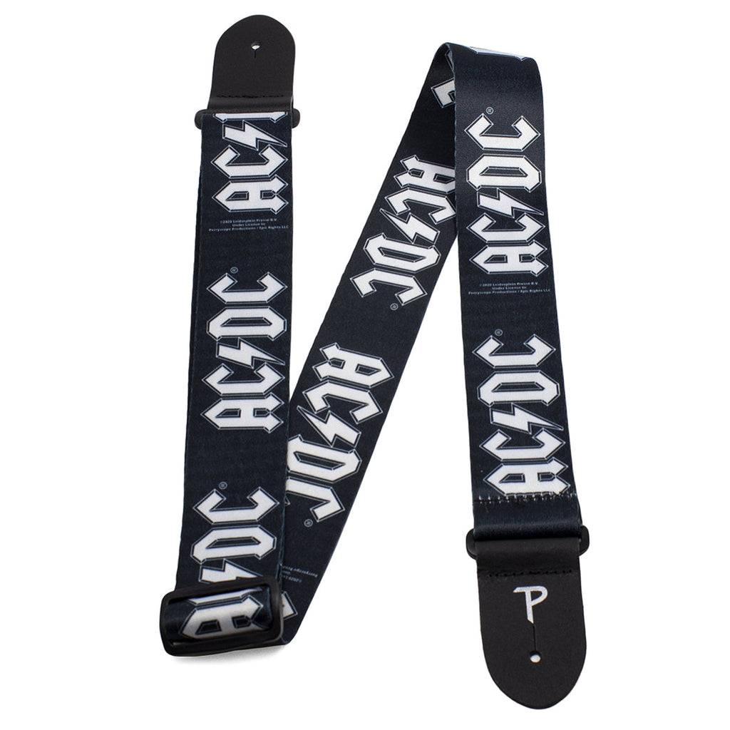 Perri's Polyester Guitar Strap ~ AC/DC ~ Black/White