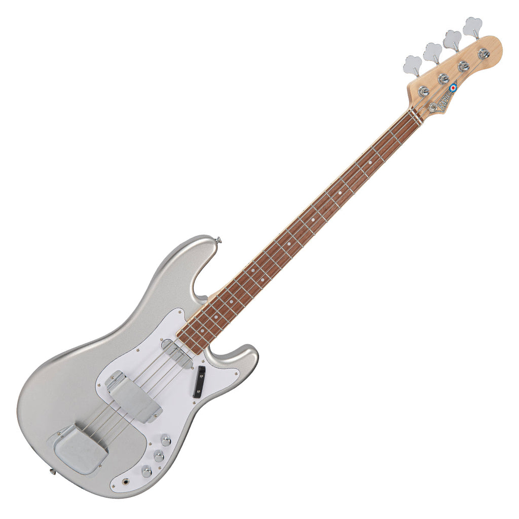 Metallic Silver Rapier Symphonic Bass Guitar