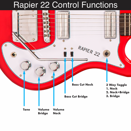 Rapier 22 Electric Guitar ~ Daphne Blue