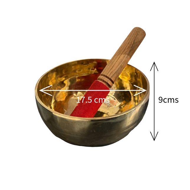 Handmade Brass Singing Bowl Set – Meditation & Sound Healing Bowl with Mallet