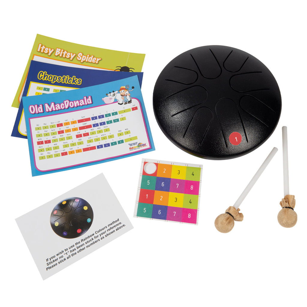 PP World Rainbow Colours 8 Note Tongue Drum