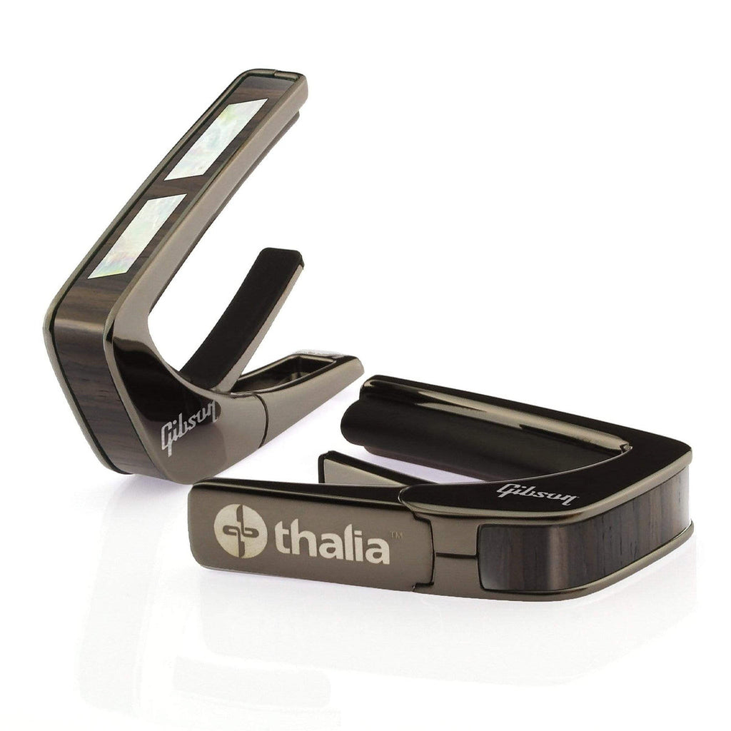 Gibson® by Thalia Black Chrome Capo ~ Split Parallelogram Inlay