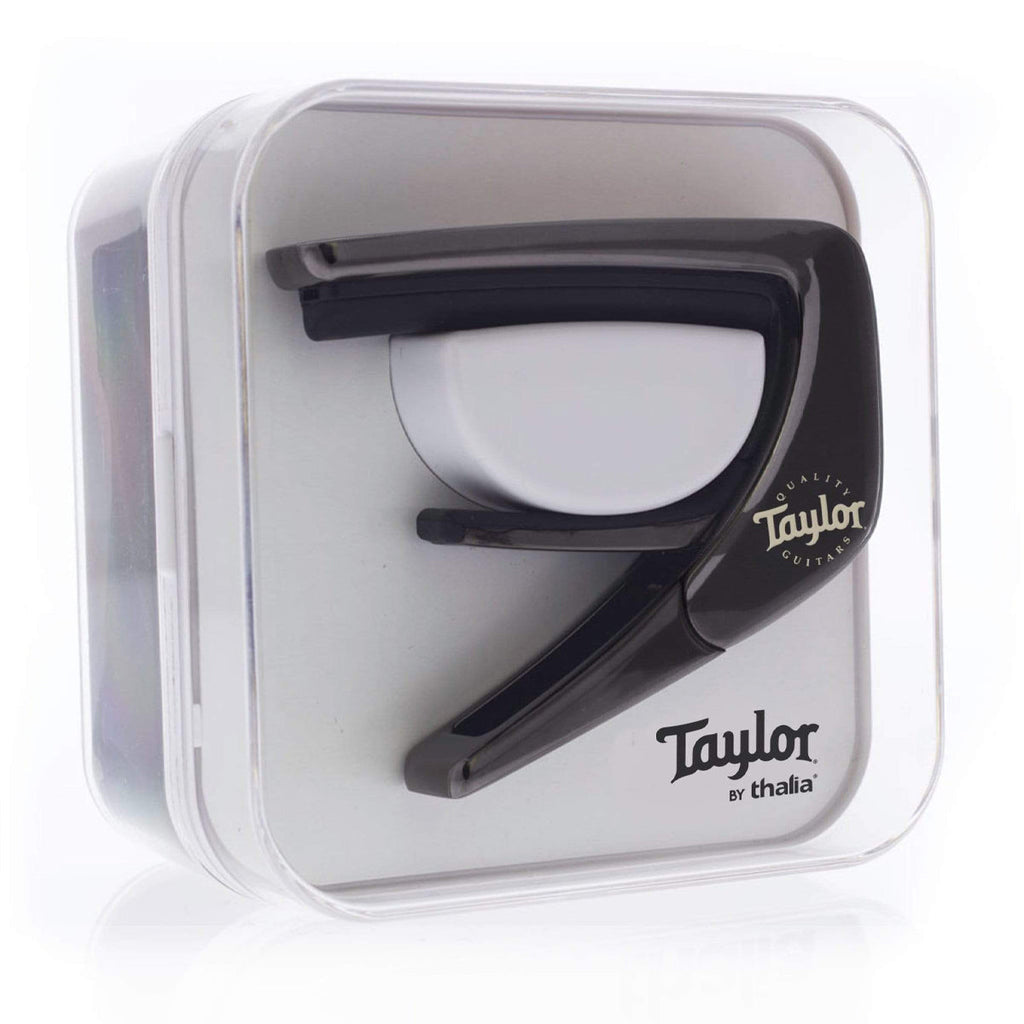 Taylor® by Thalia Black Chrome Capo ~ 400 Series Renaissance Fingerboard Marker Inlay