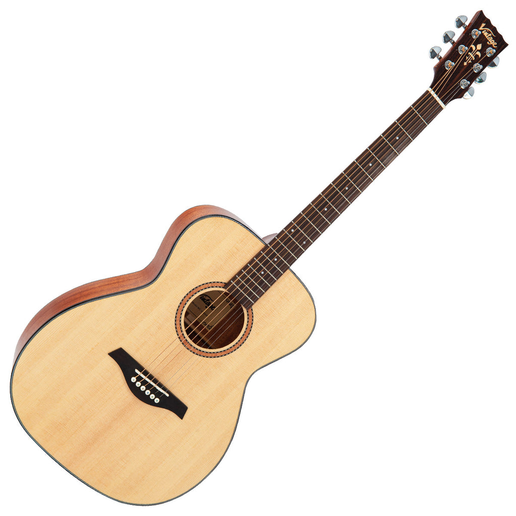 Natural Gloss Vintage Performer Series Acoustic Orchestra OM Guitar