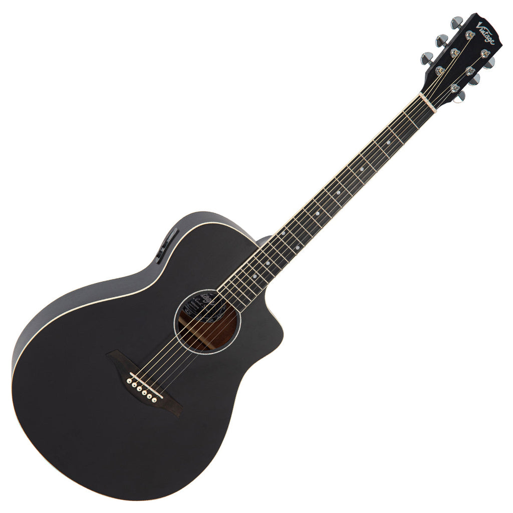 Midnite Black Vintage Pacific Coast Series Electro-Acoustic Guitar