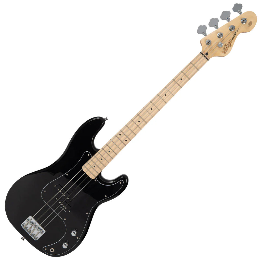 Boulevard Black Vintage V40 Maple Coaster Series Bass Guitar Pack