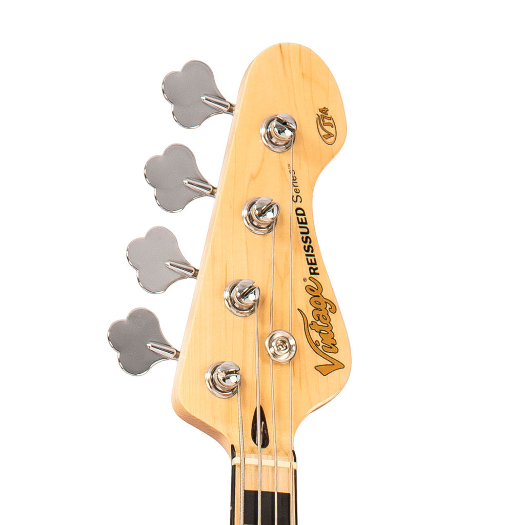 Vintage VJ74 ReIssued Maple Fingerboard Bass ~ Natural Ash