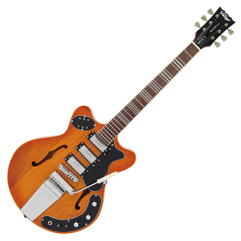 Amberburst Vintage REVO Series 'Superthin' Electric Guitar