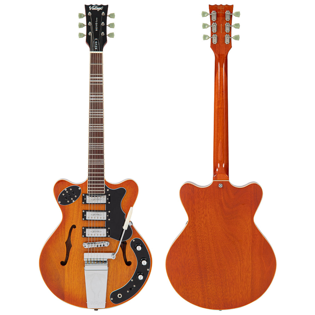 Amberburst Vintage REVO Series 'Superthin' Electric Guitar