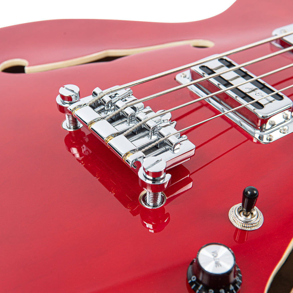 Cherry Red Vintage REVO Series 'Supreme' Semi Acoustic Bass