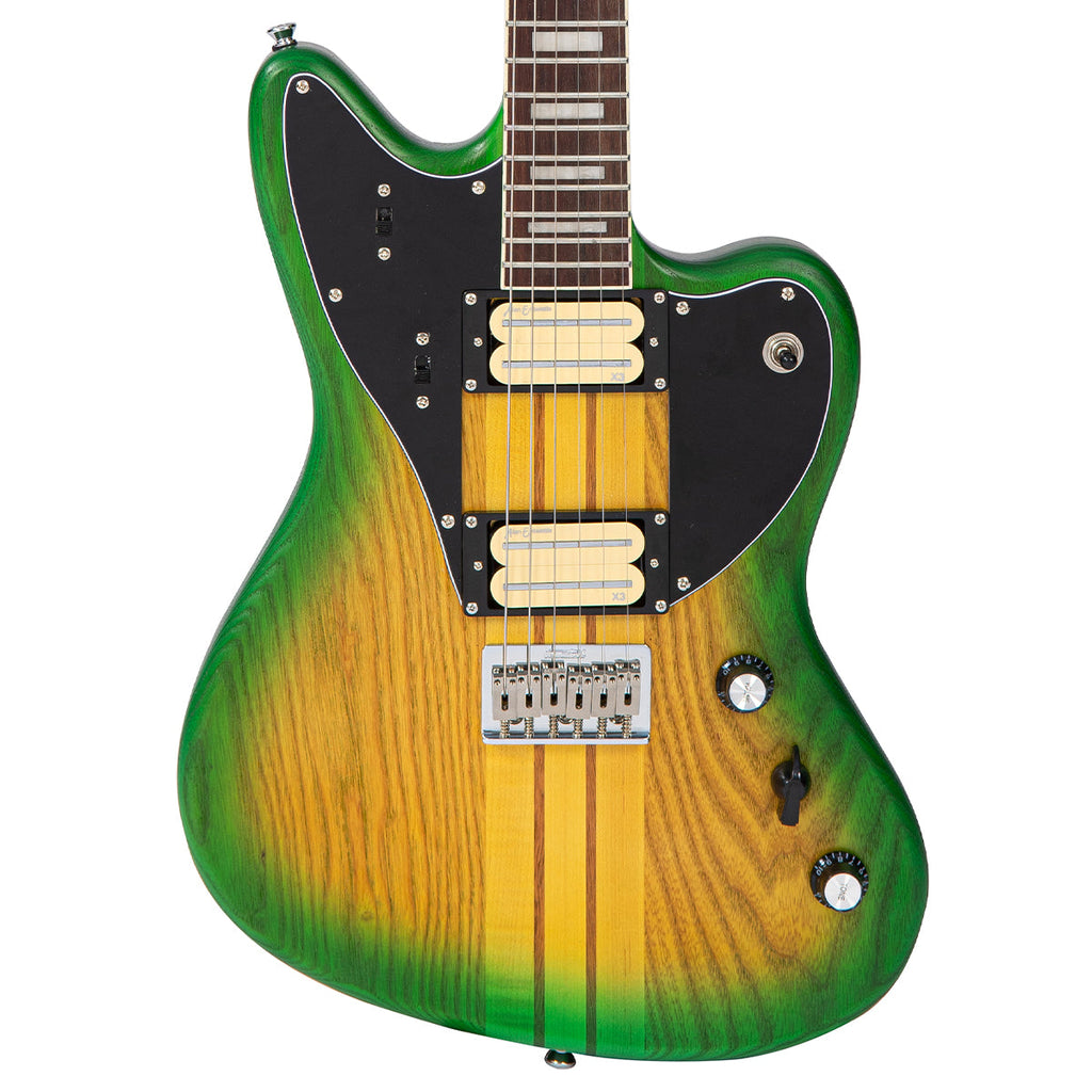 Green/Yellow Burst Vintage REVO Series 'Integra' Guitar