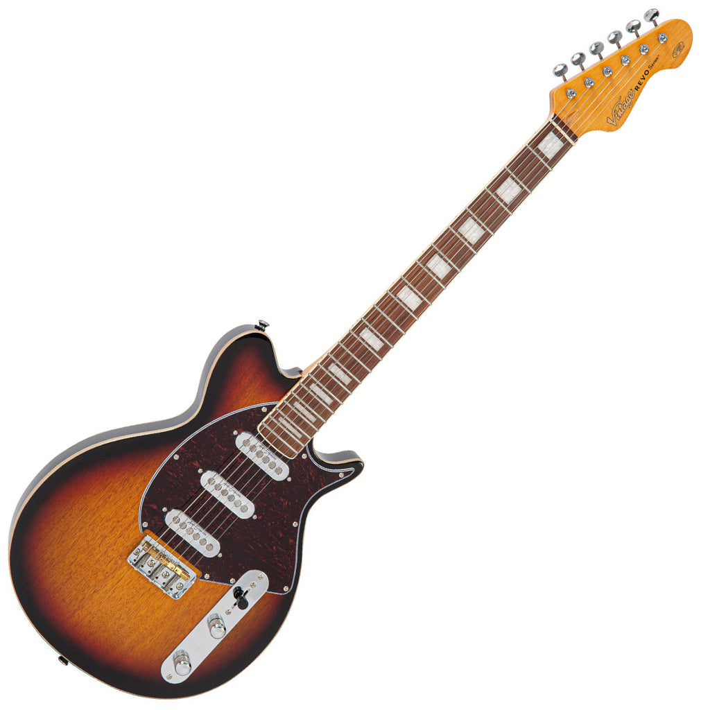 Two Tone Sunburst Vintage REVO Series 'Vision' Electric Guitar 