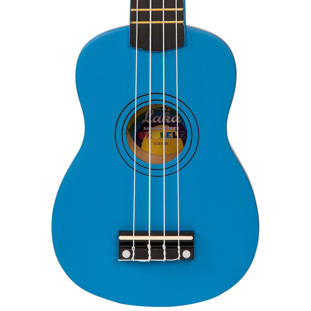 Laka Rainbow Series Soprano Ukulele & Carry Bag ~ Blue