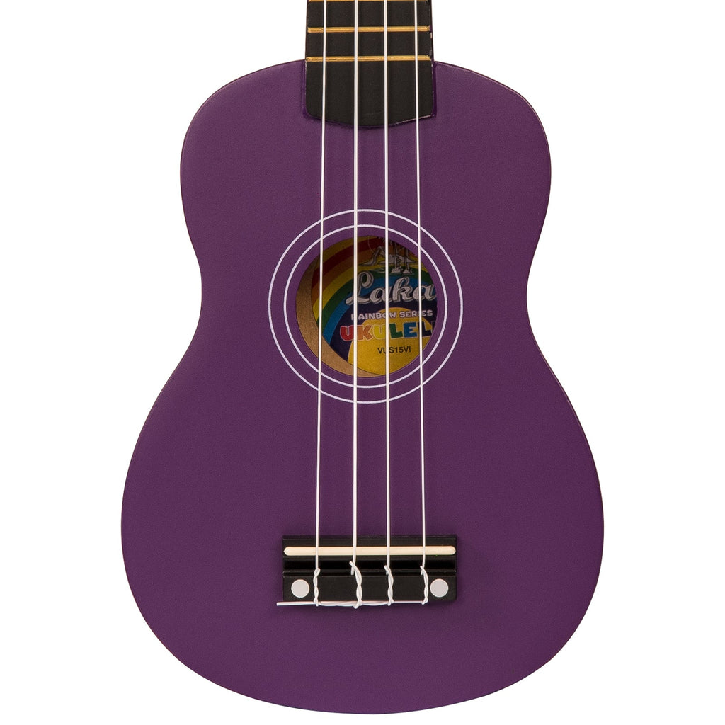 Laka Rainbow Series Soprano Ukulele & Carry Bag ~ Violet